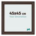 Cadre Photo 45x45cm Chene Fonce MDF Lazio De Face Mesure | Yourdecoration.fr