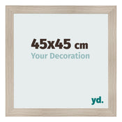 Cadre Photo 45x45cm Chene Rustique MDF Pisa De Face Mesure | Yourdecoration.fr