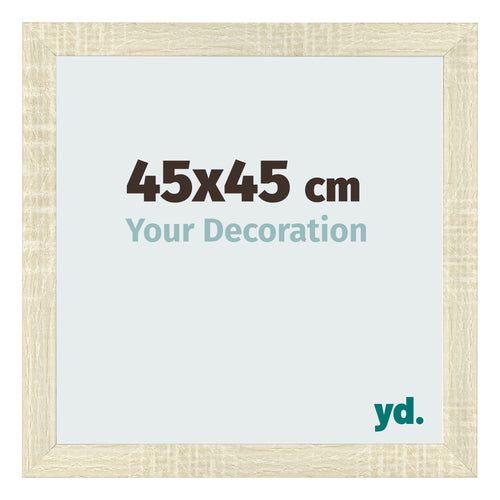 Cadre Photo 45x45cm Chene Sonoma MDF Pisa De Face Mesure | Yourdecoration.fr