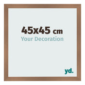 Cadre Photo 45x45cm Cuivre Décor MDF Bologna De Face Mesure | Yourdecoration.fr
