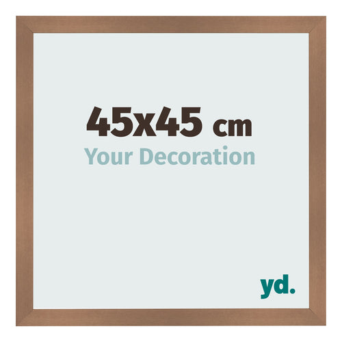 Cadre Photo 45x45cm Cuivre Décor MDF Bologna De Face Mesure | Yourdecoration.fr