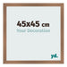 Cadre Photo 45x45cm Cuivre Décor MDF Bologna De Face Mesure | Yourdecoration.fr
