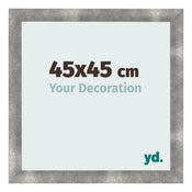 Cadre Photo 45x45cm Metal Vintage MDF Pisa De Face Mesure | Yourdecoration.fr