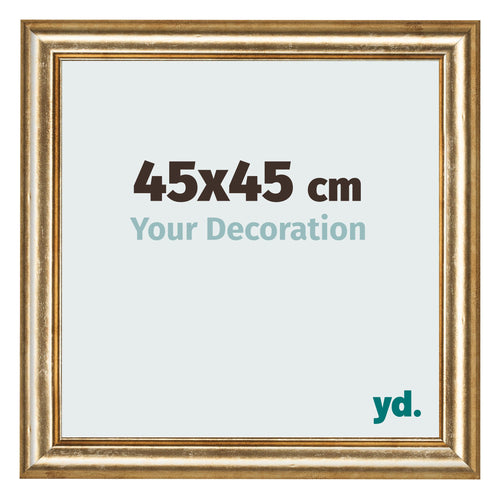 Cadre Photo 45x45cm Or Antique MDF Lazio De Face Mesure | Yourdecoration.fr