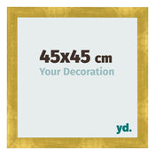 Cadre Photo 45x45cm Or Vintage MDF Pisa De Face Mesure | Yourdecoration.fr