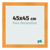 Cadre Photo 45x45cm Orange MDF Pisa De Face Mesure | Yourdecoration.fr