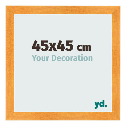 Cadre Photo 45x45cm Orange MDF Pisa De Face Mesure | Yourdecoration.fr