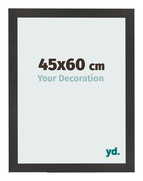 Cadre Photo 45x60 cm Noir Mat MDF Bologna De Face Mesure | Yourdecoration.fr