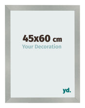 Cadre Photo 45x60cm Aluminium Brossé MDF Bologna De Face Mesure | Yourdecoration.fr
