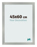 Cadre Photo 45x60cm Aluminium Brossé MDF Bologna De Face Mesure | Yourdecoration.fr