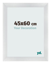 Cadre Photo 45x60cm Argent Noir Patine MDF Pisa De Face Mesure | Yourdecoration.fr