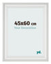 Cadre Photo 45x60cm Blanc Patine MDF Lazio De Face Mesure | Yourdecoration.fr