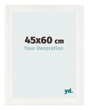 Cadre Photo 45x60cm Blanc Vintage MDF Pisa De Face Mesure | Yourdecoration.fr