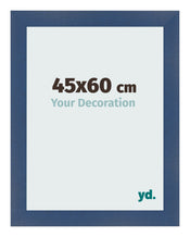 Cadre Photo 45x60cm Bleu Fonce Patine MDF Pisa De Face Mesure | Yourdecoration.fr