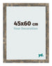Cadre Photo 45x60cm Bleu Or Mélangé MDF Bologna De Face Mesure | Yourdecoration.fr