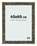 Cadre Photo 45x60cm Bleu Or Melange MDF Pisa De Face Mesure | Yourdecoration.fr