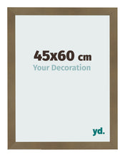Cadre Photo 45x60cm Bronze Décor MDF Bologna De Face Mesure | Yourdecoration.fr