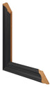 Cadre Photo 45x60cm Noir Grain de Bois MDF Lazio Detail Intersection | Yourdecoration.fr