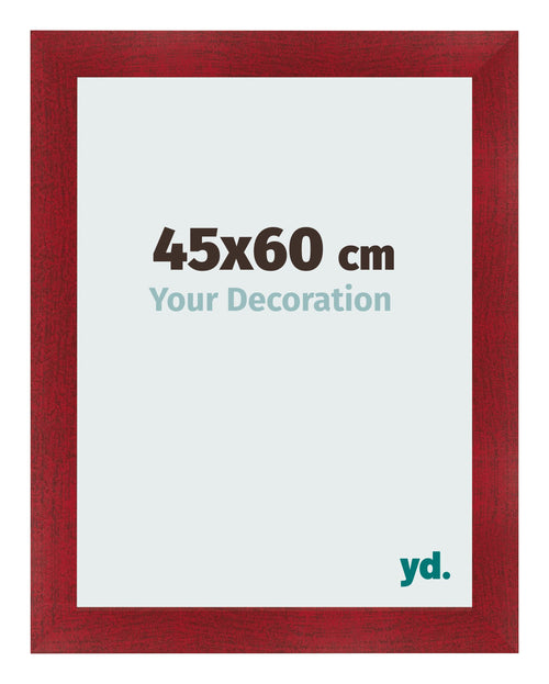 Cadre Photo 45x60cm Vin Rouge Patine MDF Pisa De Face Mesure | Yourdecoration.fr