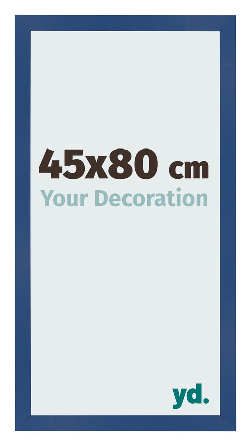 Cadre Photo 45x80 cm Bleu Fonce MDF Bologna De Face Mesure | Yourdecoration.fr