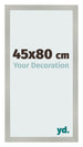 Cadre Photo 45x80cm Argent Mat MDF Bologna De Face Mesure | Yourdecoration.fr