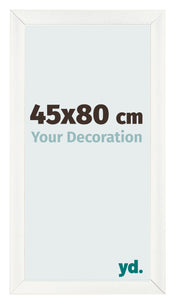 Cadre Photo 45x80cm Blanc Vintage MDF Pisa De Face Mesure | Yourdecoration.fr