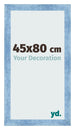 Cadre Photo 45x80cm Bleu Brillant Patine MDF Pisa De Face Mesure | Yourdecoration.fr