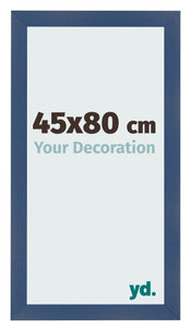 Cadre Photo 45x80cm Bleu Fonce Patine MDF Pisa De Face Mesure | Yourdecoration.fr