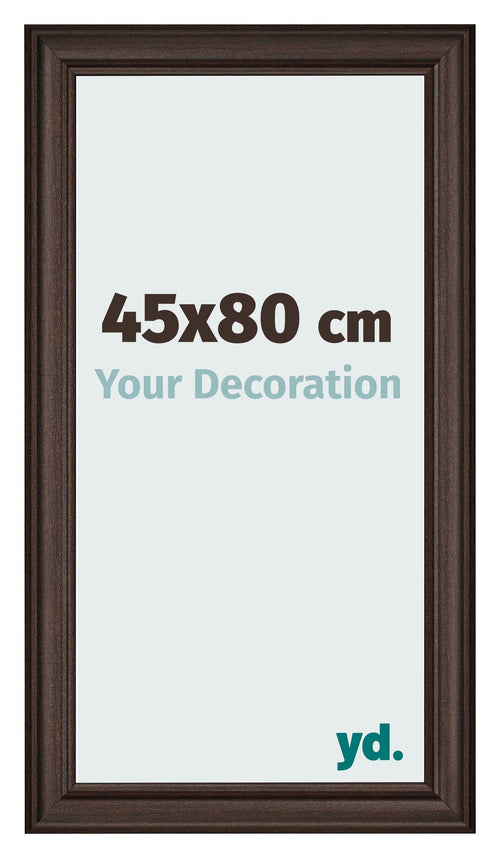 Cadre Photo 45x80cm Chene Fonce MDF Lazio De Face Mesure | Yourdecoration.fr