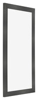 Cadre Photo 45x80cm Noir Argent Poli MDF Pisa De Face Oblique | Yourdecoration.fr