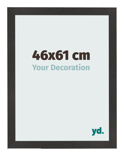 Cadre Photo 46x61 cm Noir Mat MDF Bologna De Face Mesure | Yourdecoration.fr