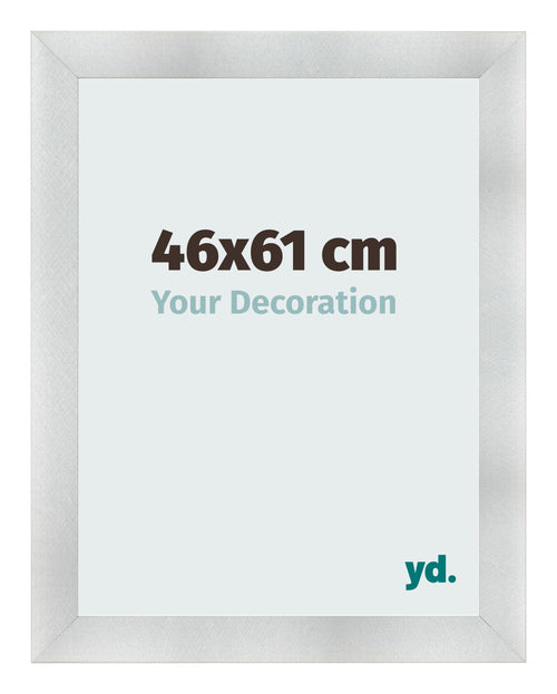 Cadre Photo 46x61cm Aluminium Brosse MDF Pisa De Face Mesure | Yourdecoration.fr