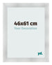 Cadre Photo 46x61cm Aluminium Brosse MDF Pisa De Face Mesure | Yourdecoration.fr