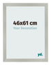 Cadre Photo 46x61cm Argent Mat MDF Bologna De Face Mesure | Yourdecoration.fr