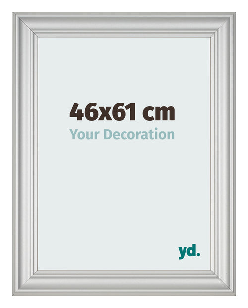Cadre Photo 46x61cm Argent Mat MDF Lazio De Face Mesure | Yourdecoration.fr