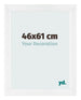 Cadre Photo 46x61cm Blanc Vintage MDF Pisa De Face Mesure | Yourdecoration.fr
