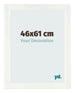 Cadre Photo 46x61cm Blanc Vintage MDF Pisa De Face Mesure | Yourdecoration.fr