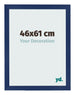 Cadre Photo 46x61cm Bleu Foncé Patiné MDF Bologna De Face Mesure | Yourdecoration.fr