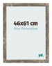 Cadre Photo 46x61cm Bleu Or Mélangé MDF Bologna De Face Mesure | Yourdecoration.fr