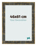 Cadre Photo 46x61cm Bleu Or Melange MDF Pisa De Face Mesure | Yourdecoration.fr