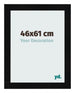 Cadre Photo 46x61cm Noir Argent Poli MDF Pisa De Face Mesure | Yourdecoration.fr