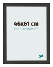 Cadre Photo 46x61cm Noir Grain de Bois MDF Bologna De Face Mesure | Yourdecoration.fr