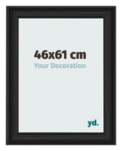 Cadre Photo 46x61cm Noir Grain de Bois MDF Lazio De Face Mesure | Yourdecoration.fr
