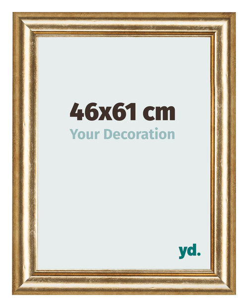 Cadre Photo 46x61cm Or Antique MDF Lazio De Face Mesure | Yourdecoration.fr