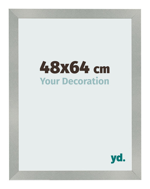 Cadre Photo 48x64cm Aluminium Brossé MDF Bologna De Face Mesure | Yourdecoration.fr
