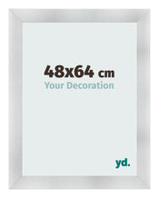 Cadre Photo 48x64cm Aluminium Brosse MDF Pisa De Face Mesure | Yourdecoration.fr