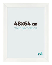 Cadre Photo 48x64cm Blanc Vintage MDF Pisa De Face Mesure | Yourdecoration.fr