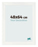Cadre Photo 48x64cm Blanc Vintage MDF Pisa De Face Mesure | Yourdecoration.fr