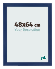 Cadre Photo 48x64cm Bleu Foncé Patiné MDF Bologna De Face Mesure | Yourdecoration.fr