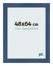 Cadre Photo 48x64cm Bleu Fonce Patine MDF Pisa De Face Mesure | Yourdecoration.fr